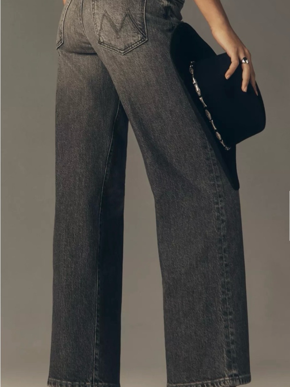 MOTHER superior jeans the maven mid rise ankle Jeans in MudpieWashed Black 27